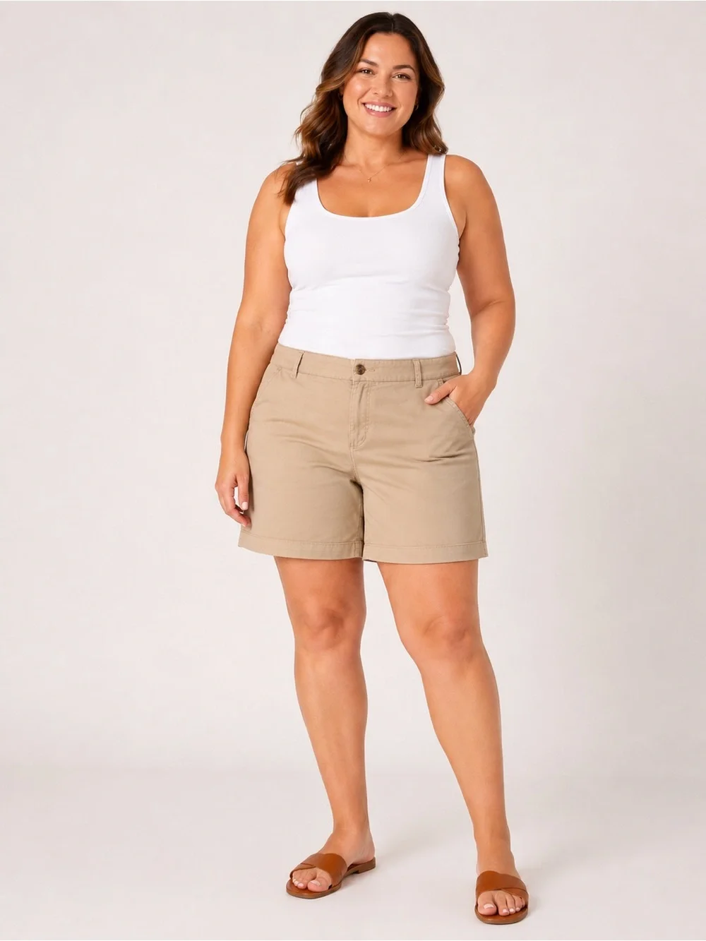 Old Navy Tan Khaki Every Day Shorts